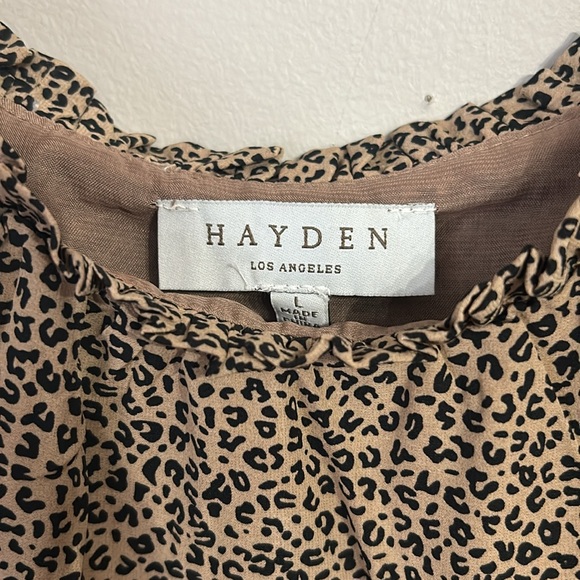 Leopard print tank top with ruffle details - Large - Picture 2 of 5